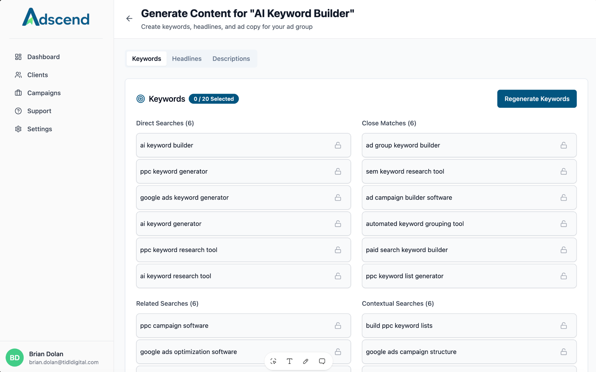 Adscend screenshot